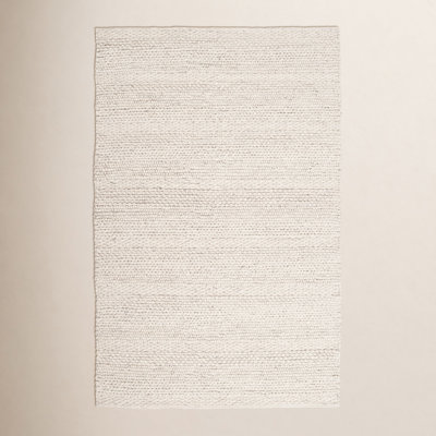 Zekia Ivory Hand-Woven Wool Rug