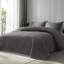 Literie courtepointe pour très grand lit - couvre-lits gris très grand avec motif de panier, ensemble de literie à courtepointe douce, couvre-lit léger pour édredon toutes saisons avec 2 taies décoratives (106 po x 96 po)-120797709-120797707