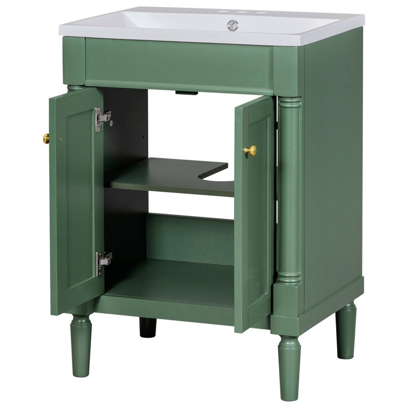 Rangement pour salle de bain Talanta, Vert