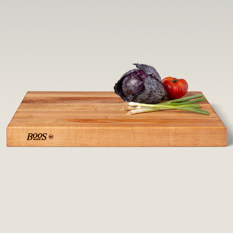 John Boos Maple Wood Edge Grain Reversible Cutting Board, Maple, 24" L x 18" W 2.25"D