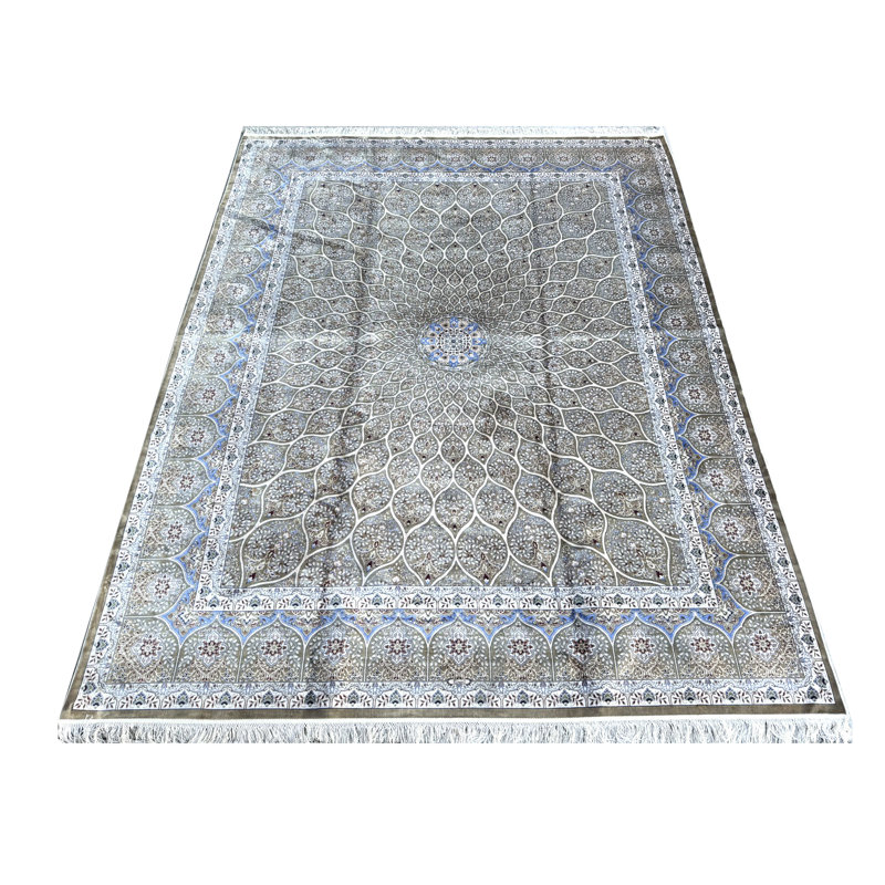 Rectangle Machine Tufted Silk Area Rug