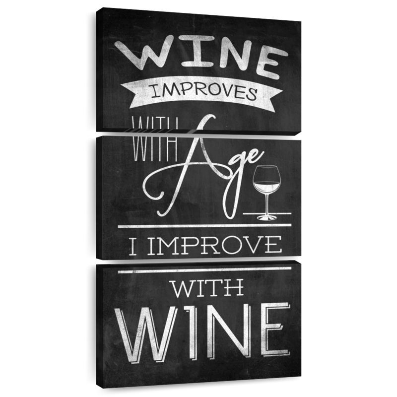 Funny Wine Typography, 27" H x 12" W