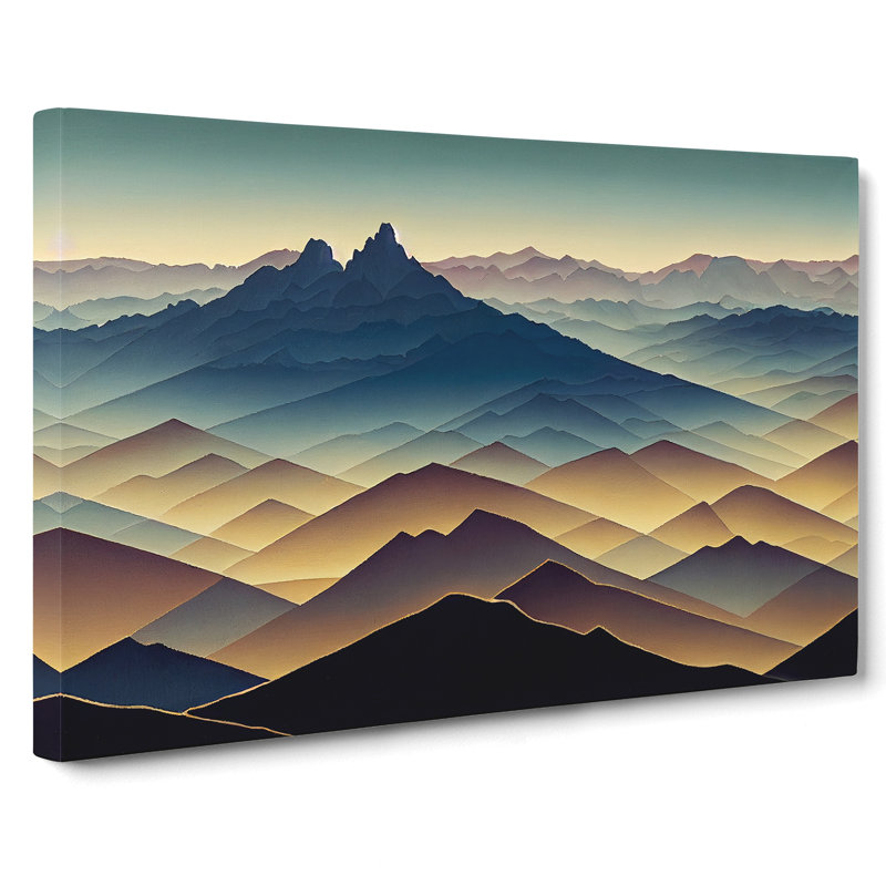 Wholesome Mountain Landscape - Wrapped Canvas