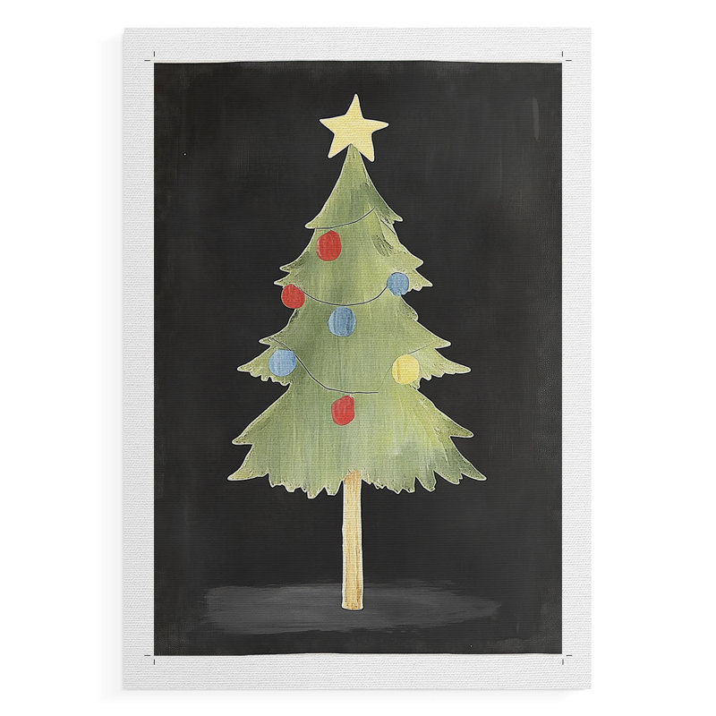 «Christmas Holiday Art I», impression sur toile seulement - NON-CADRE, H 36 po x l 24 po