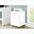File Cabinets, Rolling Mobile 3 Drawer Printer Stand, Contemporary Modern Snow White Glossy Laminate | Snow White | MDF