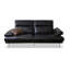 Causeuse-coussin standard en similicuir noir-1751513200