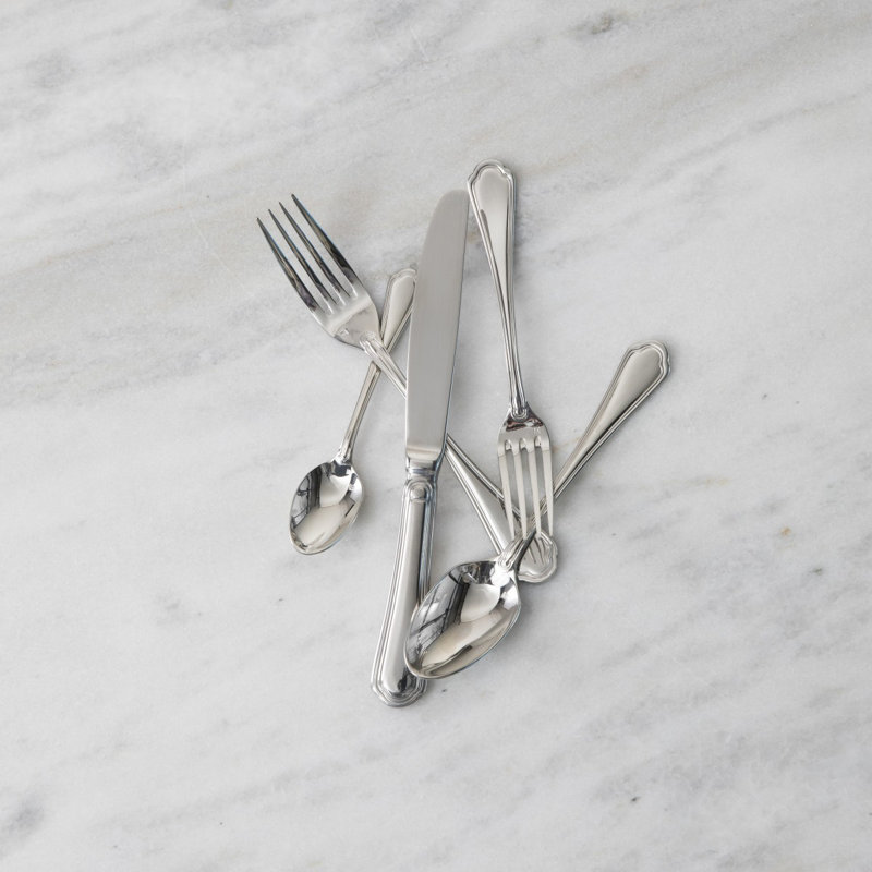 Fortessa Medici 18/10 Stainless Steel 20 Piece Flatware Set (Service for 4), Silver