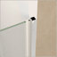 Porte de douche pliante, verre trempé de 1/4 po (6 mm), cadre en aluminium, film antidéflagrant-122115081