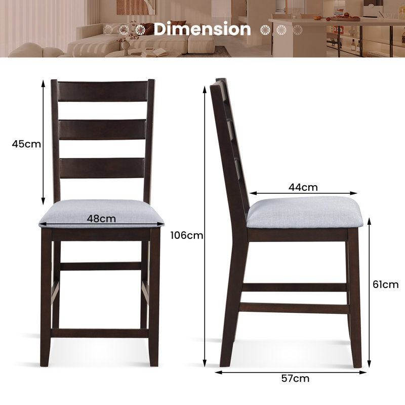 Alyzabeth Counter Stool with Solid Wood Frame