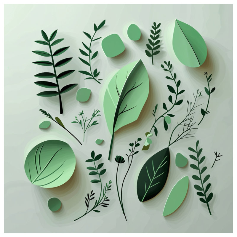 Coussin Leaves, coussins double face nature, 14 X 14 pouces