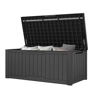 450L Lockable Garden Storage Box,Large Deck Box