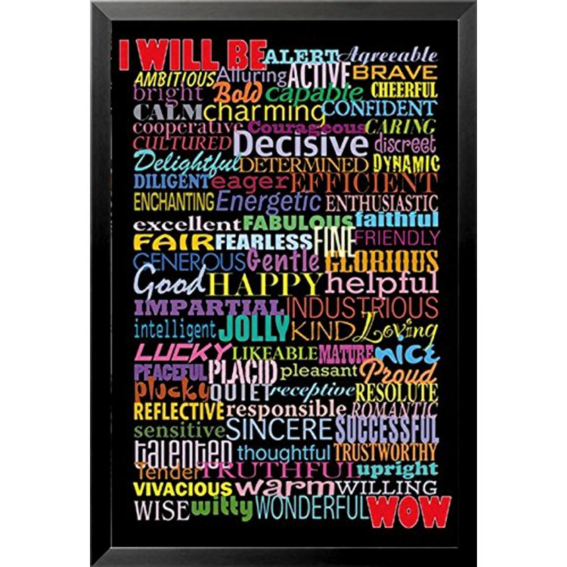 "I will be", reproduction d’art textuel sur papier