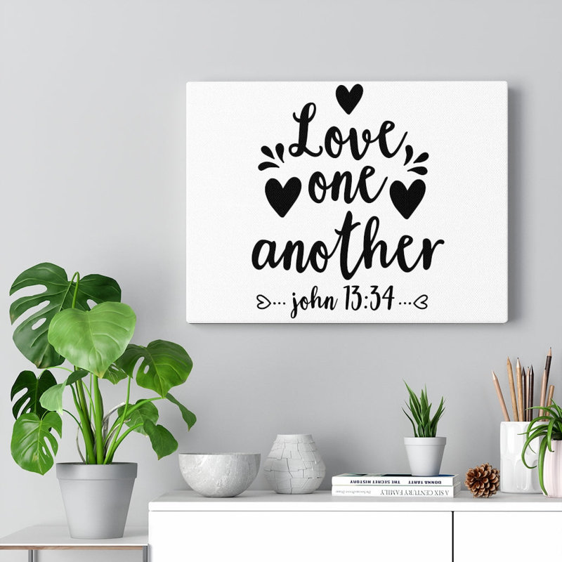 Love One Another - Wrapped Canvas Print, 46cm H x 61cm W