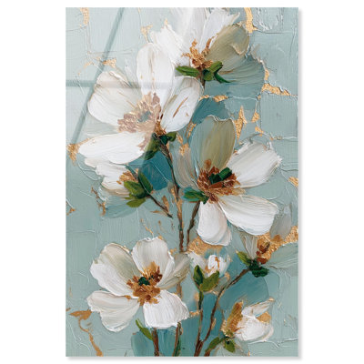 "Floral relief I", impression murale à imprimé acrylique par Art Remedy, prête à être accrochée, 10 x 15