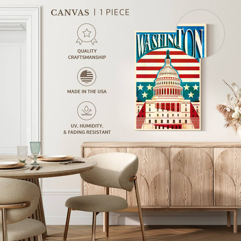 Affiche de Washington DC, H 24 po x l 16 po