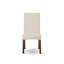 Ensemble de table de cuisine 5 pièces comprenant une table rectangulaire à feuilles papillon et 2 chaises Parson en lin crème avec 2 bancs, acajou-952996531