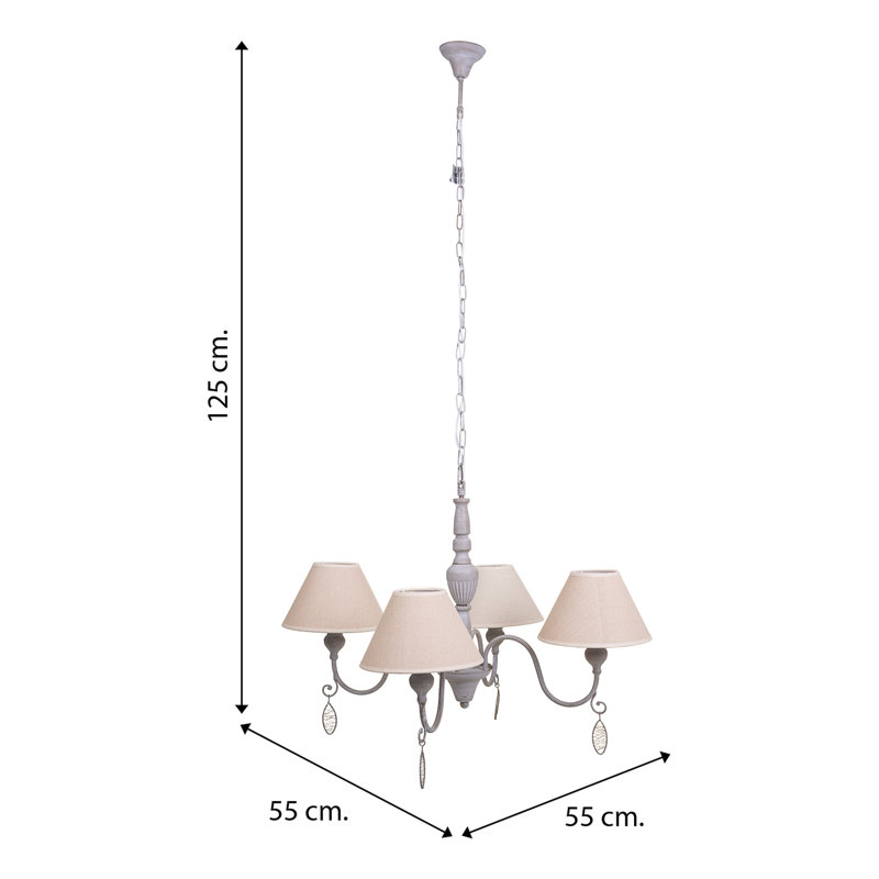 Glascock 4 - Light Kitchen Island Pendant, White