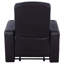 Luxueux fauteuil inclinable rembourré en cuir fleur avec porte-gobelet intégré pour un confort et un style ultimes