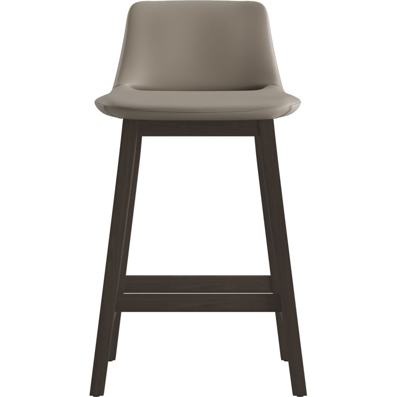 Mercer Barstool, Counter Stool (25" Seat Height), Castle Gray Eco Leather