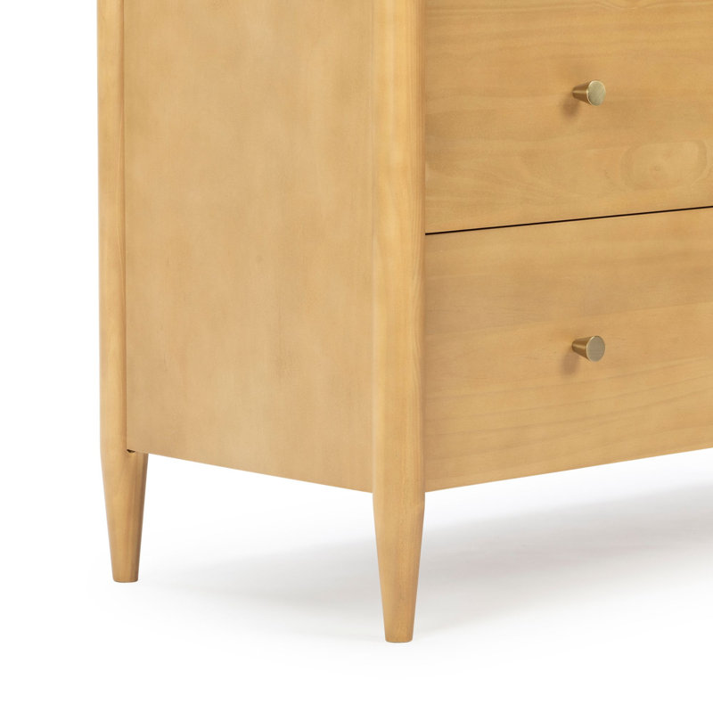 Commode à 3 tiroirs avec compartiment supérieur divisé Harbor, Blond