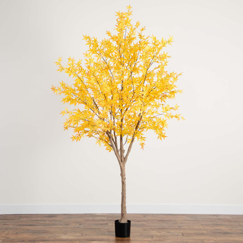 Autumn Maple Artificial Fall Tree, 108" H x 48" W x 48" D