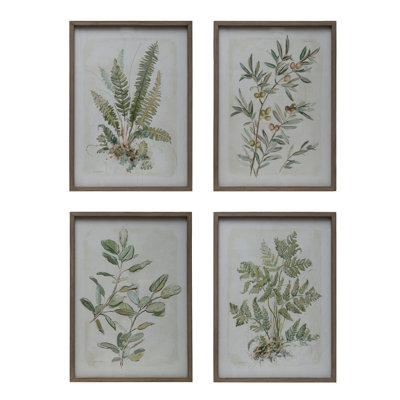 Décoration murale encadrée en bois et verre Botanical Image