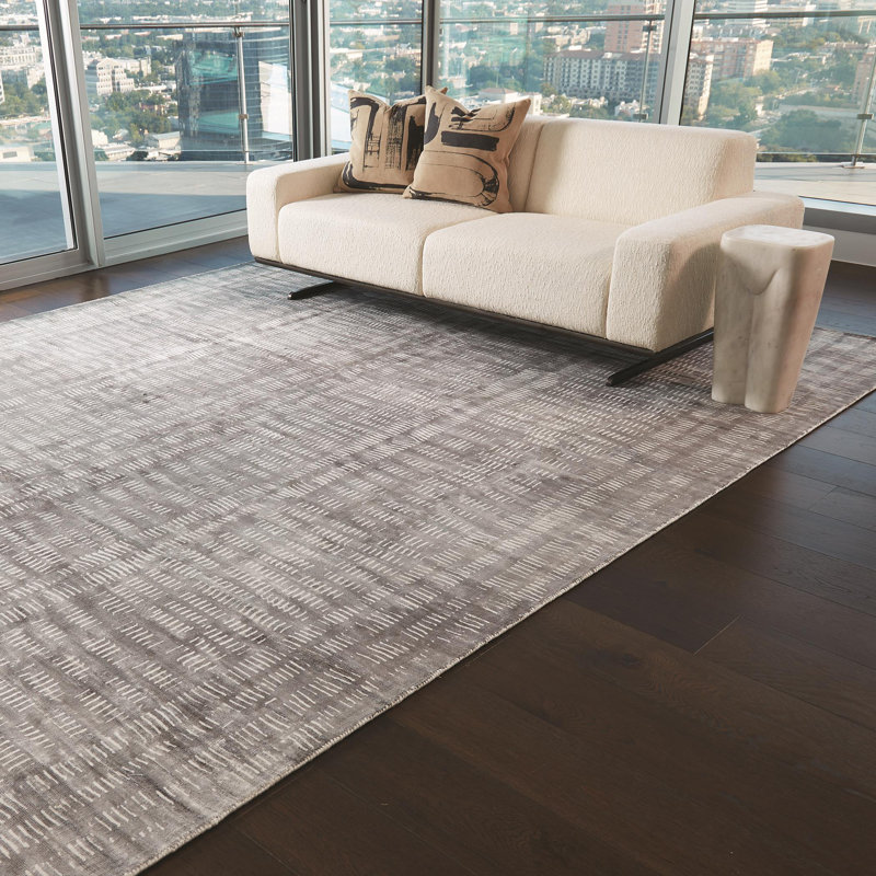 Frequency Rug-Charcoal/Cream, Rectangle 5' x 8'