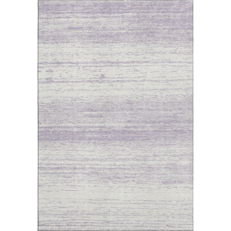 Tapis lavande Prisco lavable à la machine de qualité supérieure, Rectangle 2 pi 6 po x 3 pi 10 po