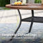 Table de salle à manger de patio 47 po avec tablette de rangement Nicastro-1393312967