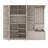 Multifunctional Left-Right Combination Hall Cabinet (Can Be Used Separately) With Storage And 4 Hooks, Storage Cabinet/ Hall Tree 2 In 1 For Living Room, Kitchen And Hallway-1888523170
