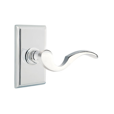 Cortina Wave/Drop Passage (Hall & Closet) Door Lever with Rectangle Rosette