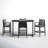 Trosclair 5 Piece Patio Bar Set in Aluminum with Grey Cushions
