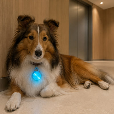 360-Degree Rotating LED Pet Safety Light Clip-On Pendant for Night Walks