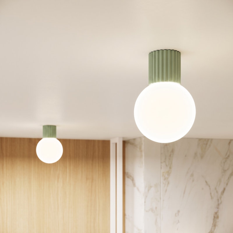 Halo Aluminium Flush Mount, Sage