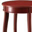 Table d'appoint à finition rouge avec pieds en bois massif et rangement ouvert-736753252