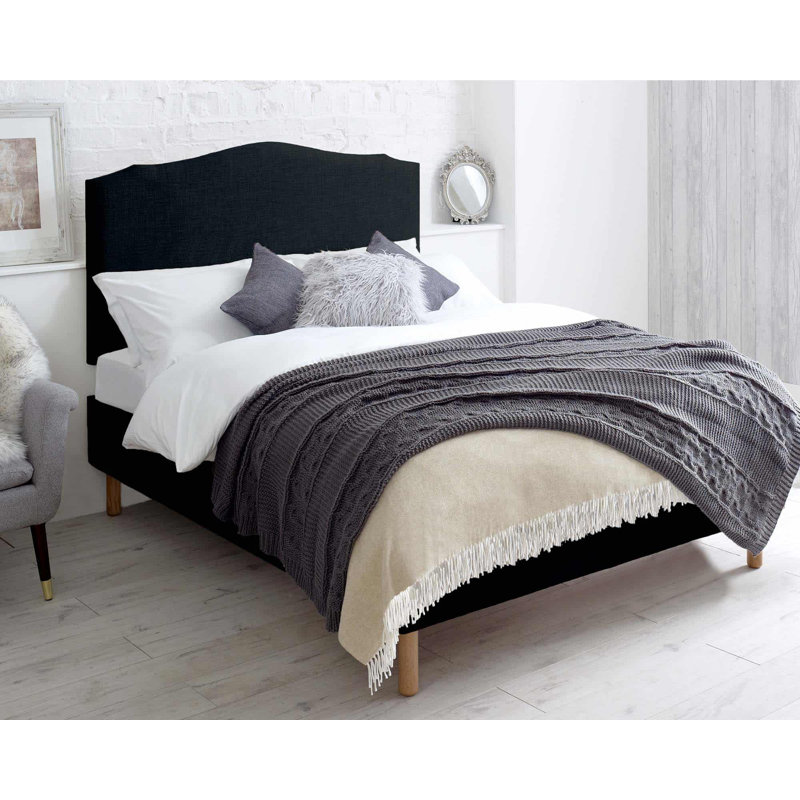 Aimani Upholstered Headboard, Ebony, Double (4'6)