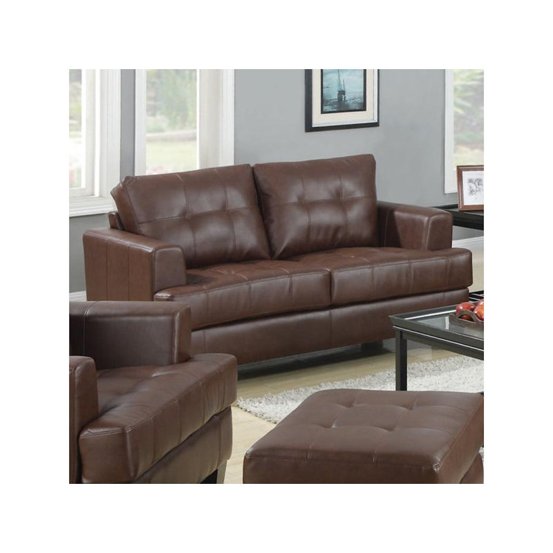 Causeuse accoudoir encastré 67,5" Belldon, Marron foncé