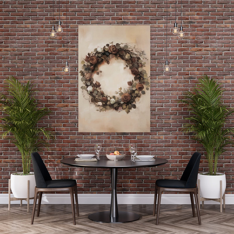 Art mural moderne abstrait Timeless Wreath, 60" H x 40" W