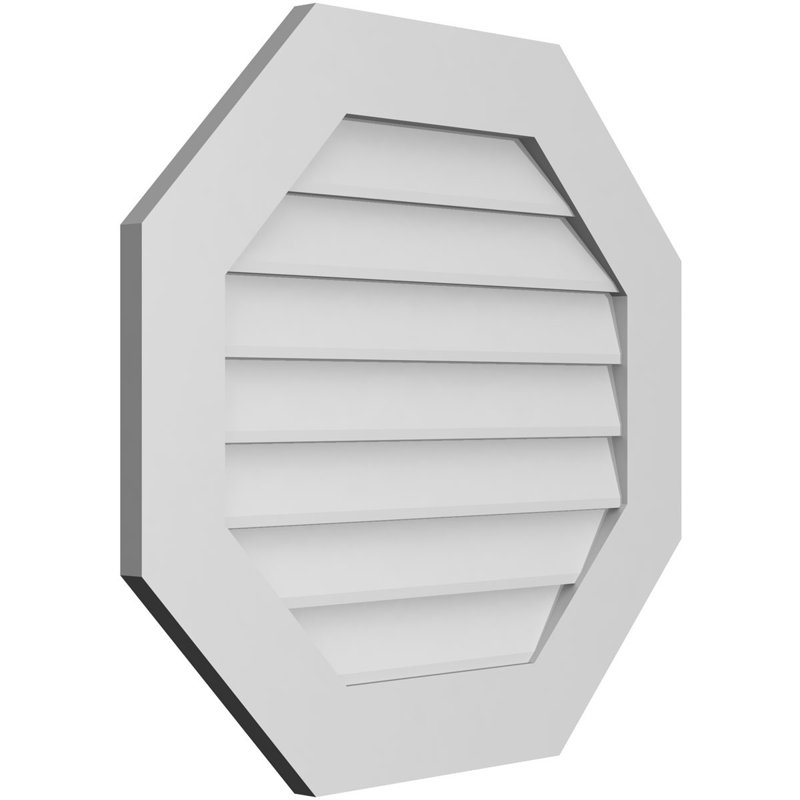 Évent horizontal gondole allongé en surface octogonal Signature, H 26 po x l 28 po x P 1 po