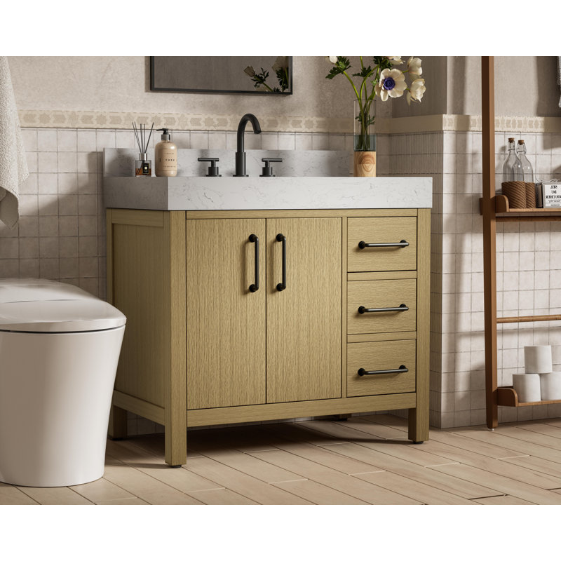36 inch Single Bathroom Vanity_Traditional_VF60636-BS, Honey Brown