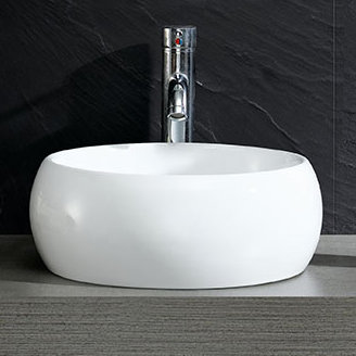 Lavabo de salle de bain circulaire en céramique pour bateau Modern