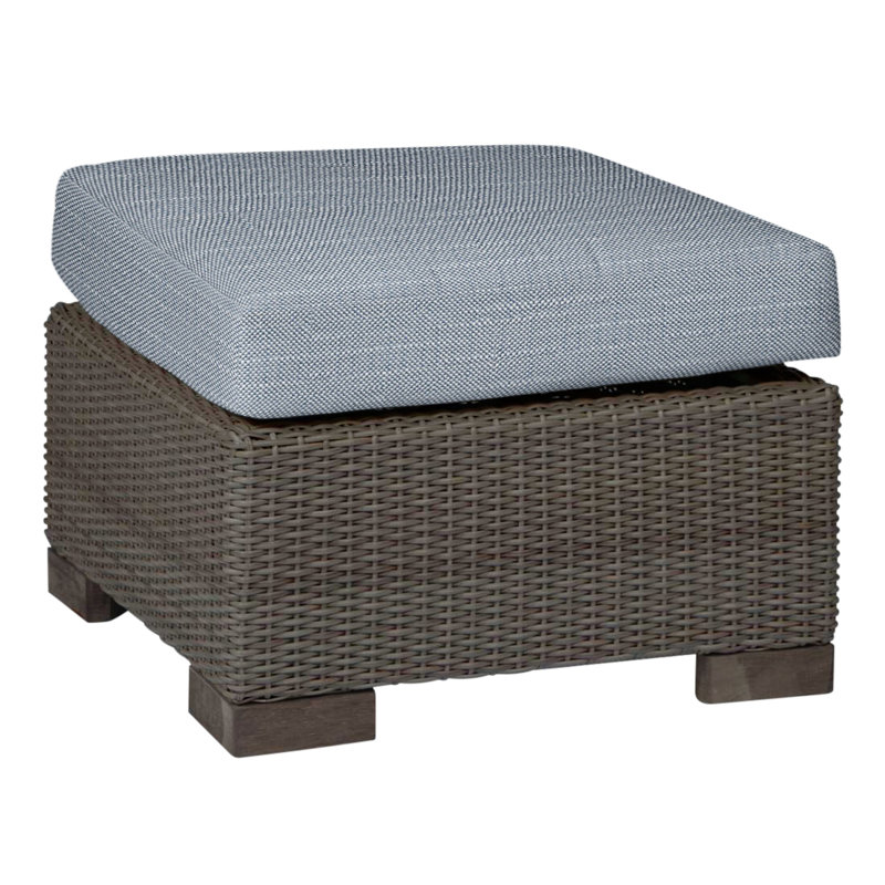 Repose-pieds club tissé - noyer noir, Pas de soudure, Chambray Rollo, Noyer noir