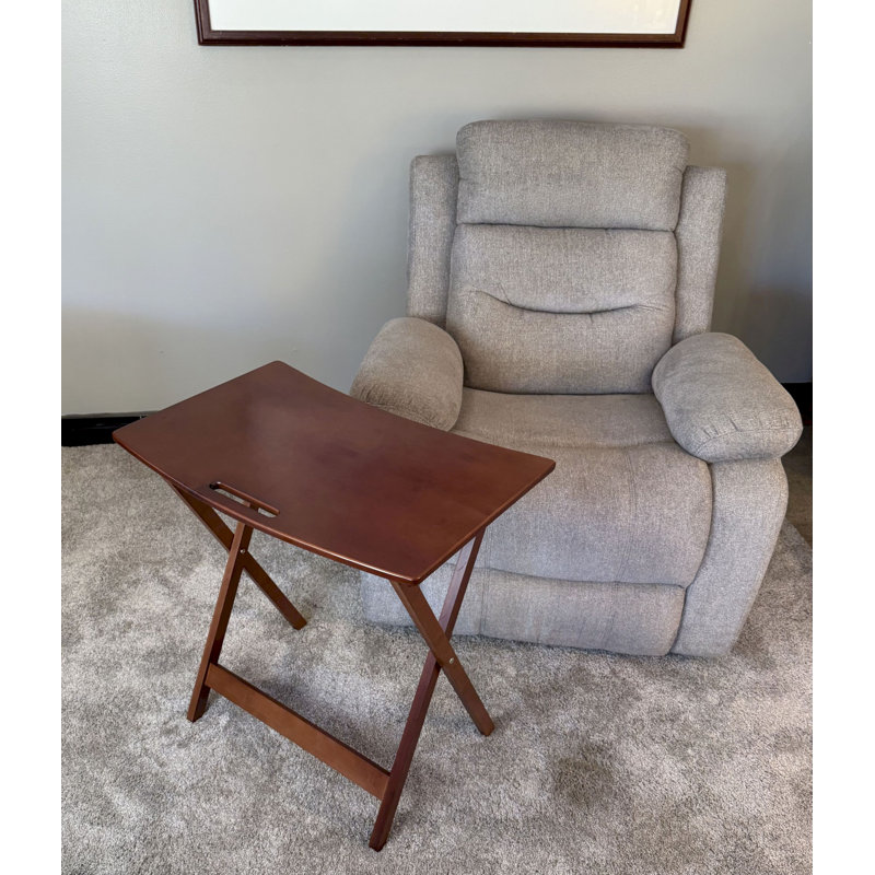 Solid Bamboo Folding Personal Table, Mahogany