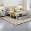 Lit double moderne en pin avec tiroirs de rangement