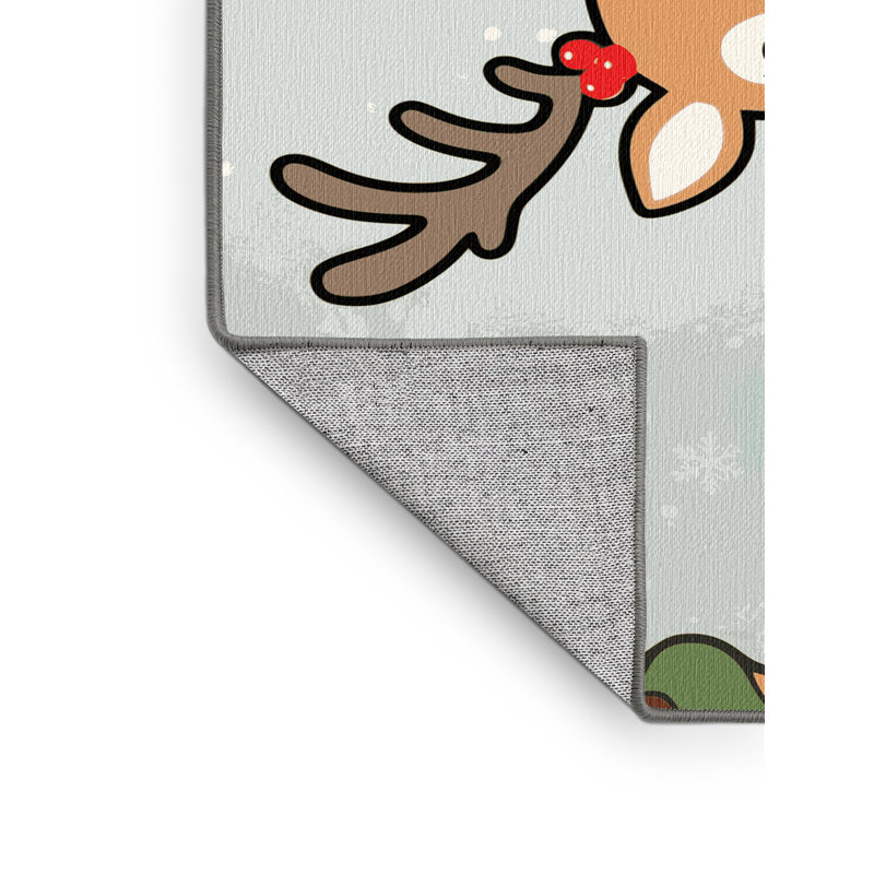 The Holiday Aisle® Washable Christmas Winter Holiday Rug, Rectangle 7' x 10'