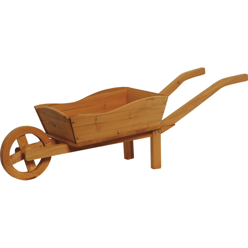 Aalaysha Wood Wheelbarrow Planter
