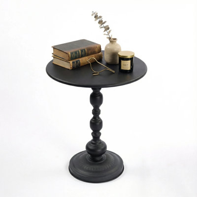 Gerolamo End Table, Round Side Table for Sofa Bedside Nightstand, Accent Table Decorative Small Space Living Room Bedroom