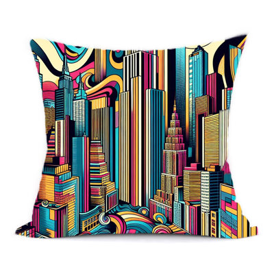 Abstract Reversible Throw Pillow