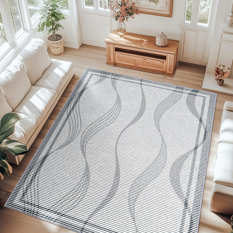 Wymond  Modern Abstract Carpet Indoor Washable Rug Non-Slip Soft Small Area Rug Marble Mats Thin Print For Home Decor