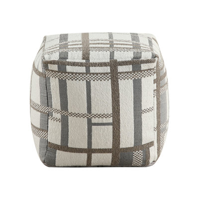 Multi-color Square Footstool Pouf With Upholstery - Non-slip Base, 16"h, 300lbs Weight Bearing Capacity, Modern Seating